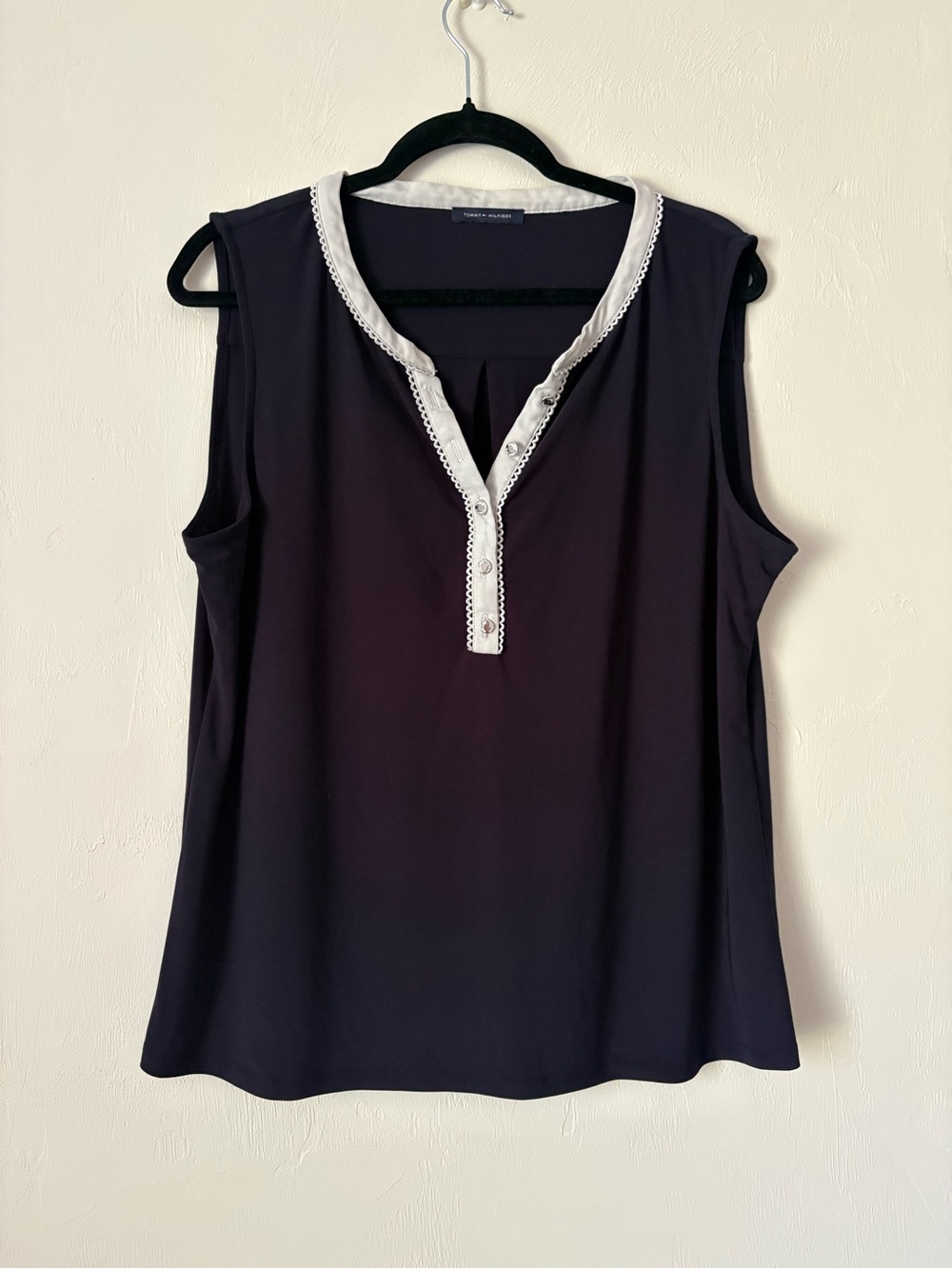 Tommy Hilfiger Navy Tank with White Trim